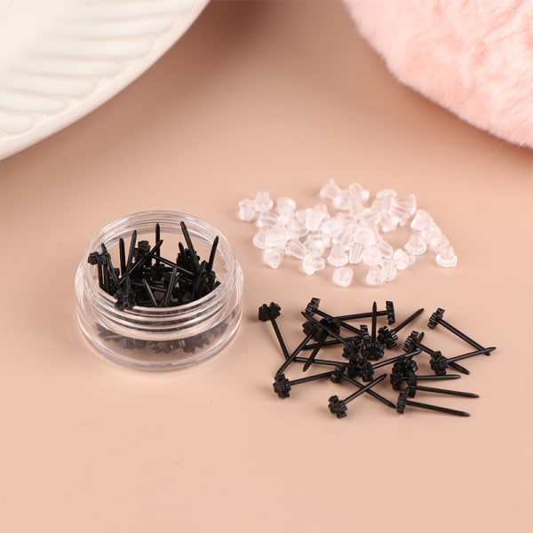 60 stk/200 stk Fargerike anti-allergi plast øredobber Anti-bl Mixed Flower 60pcs