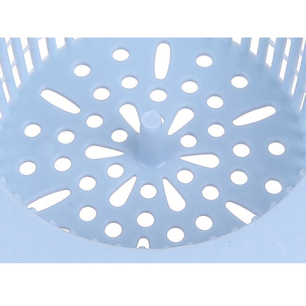 Slidstærkt vask afløbsfilter Badekar Hair Catcher Stopper Bruser Blue