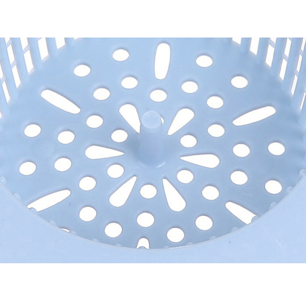 Slidstærkt vask afløbsfilter Badekar Hair Catcher Stopper Bruser White