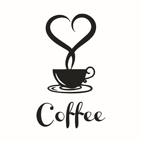 Kaffekopdekaler Aftageligt vinylkrus Wallsticker DIY Køkken