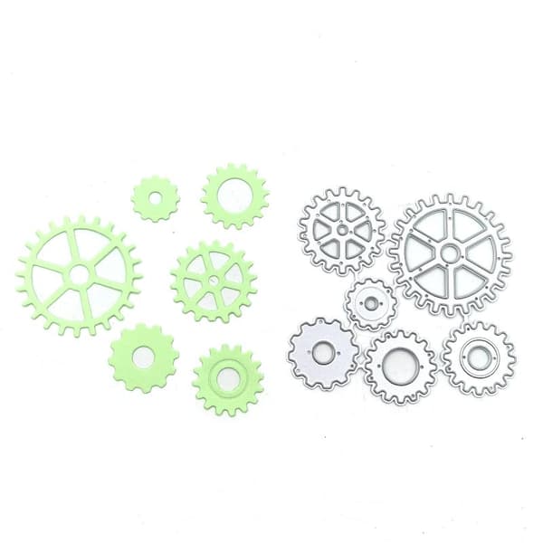 2 stk. Steampunk Gear Metaludstansningsforme til scrapbog DIY Clipar 2Set