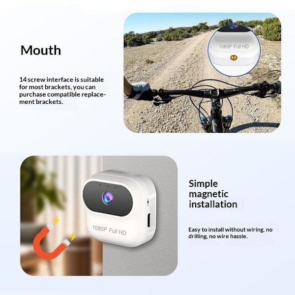 HD Mini Kamera WiFi Smart Hem Säkerhetskamera Övervakningskamera A2