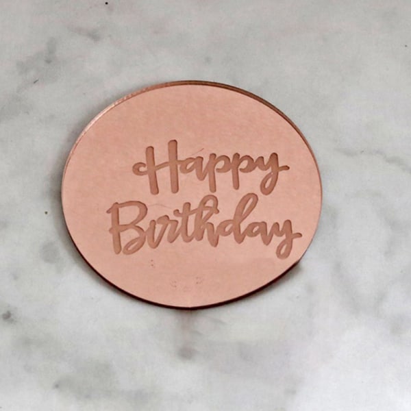 10 stk Happy Birthday Cupcake Topper Akryl Rose Gold Circle Ca Gold