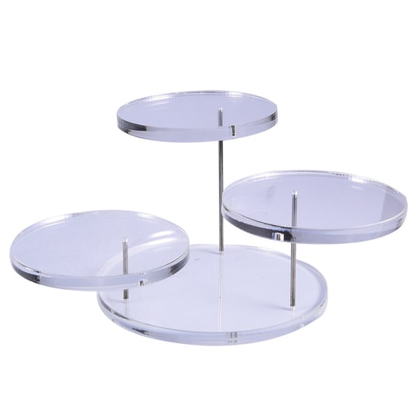 Cupcake Stand Akryl Display Stand För smycken Cake Dessert Ra Transparent 3