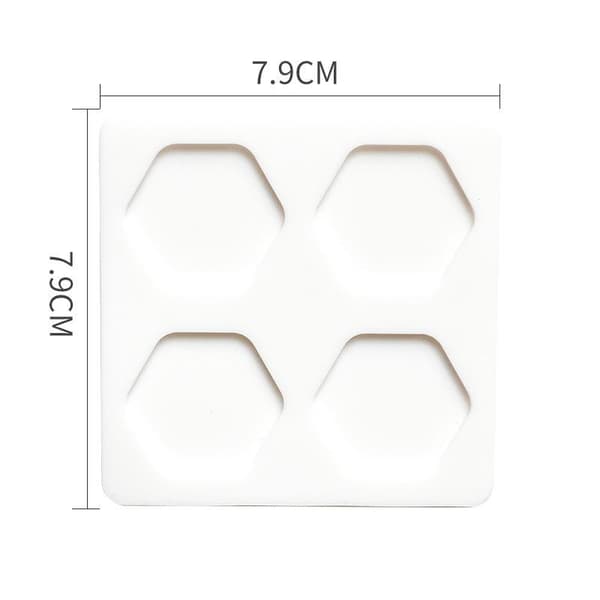 Voksseglstempel Silikoneformpude til 25 mm stempelfiksering af voks White Hexagon