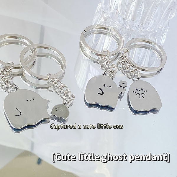 Muotisarjakuva Little Ghost Couple avaimenperäriipus ja avaimenperä A1