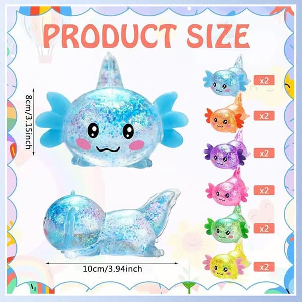 1 stk. Axolotl Squishy Legetøj og Langsomt Stigende Fidget Legetøj Blødt Sensorisk B random