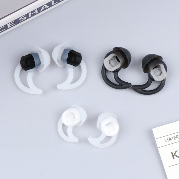 3 st silikonersättningsöronspetsar för QC20 QC30 SIE2 IE3 Wile White