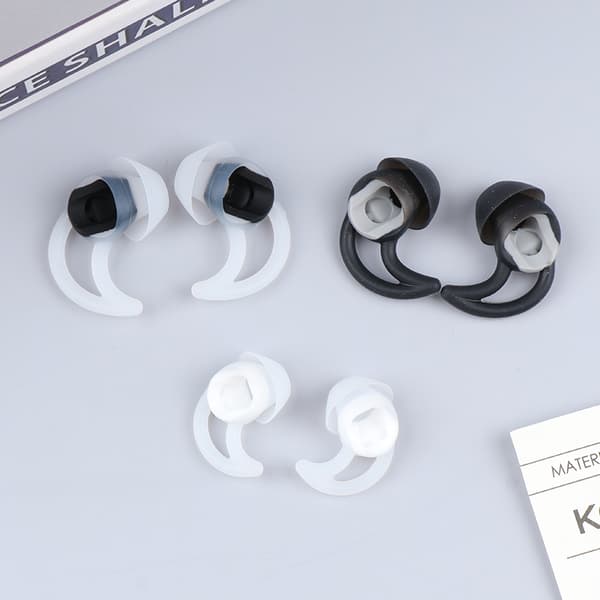 3 STK silikonerstatning ørepropper for QC20 QC30 SIE2 IE3 Wile Black