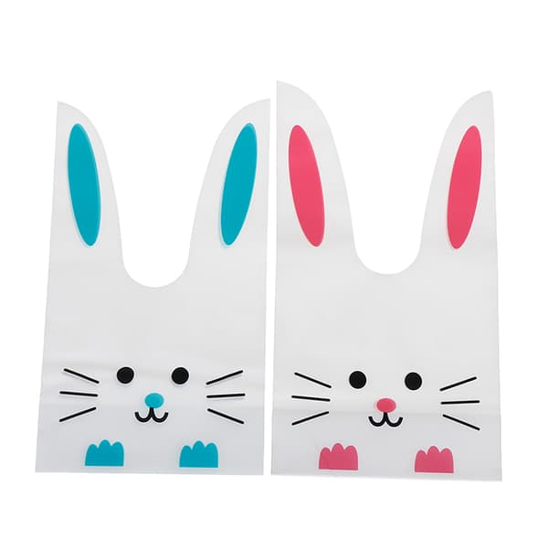 50 stk e Long Bunny Ear gavepose påskegodteri gave plastdel Blue