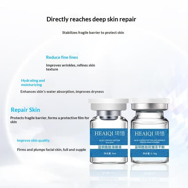1/5 par Hög renhet 98% Blå kopparpeptid Ansikts Anti-Aging A3