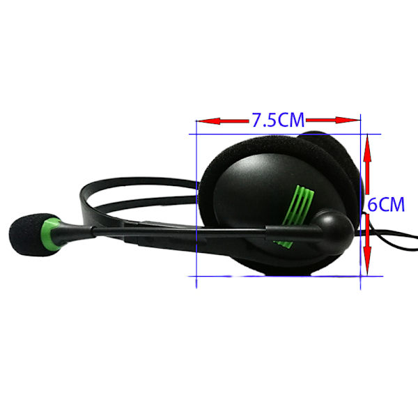 3,5 mm trådbundna hörlurar Universal headset med mikrofonbrus Black