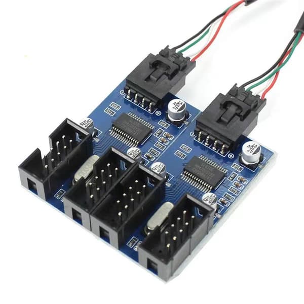 1 stk. 9-bens USB-splitter bundkort USB hun-interface-header