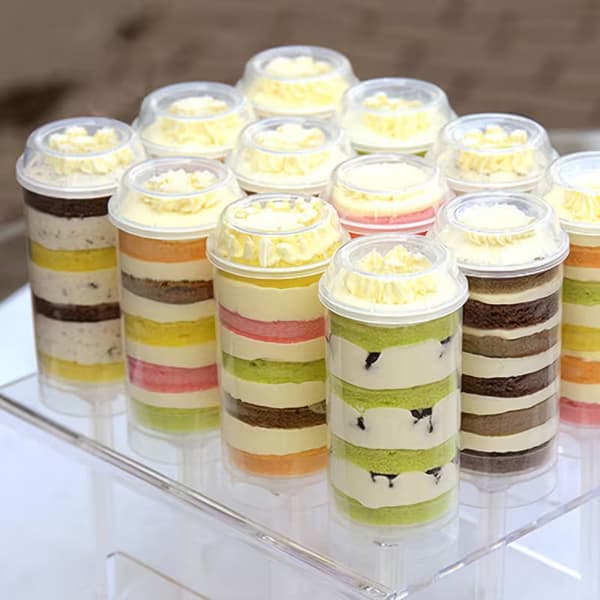 10 stk. Push Up Kake Shooter Runde Kakeholdere Push Plastbeholder