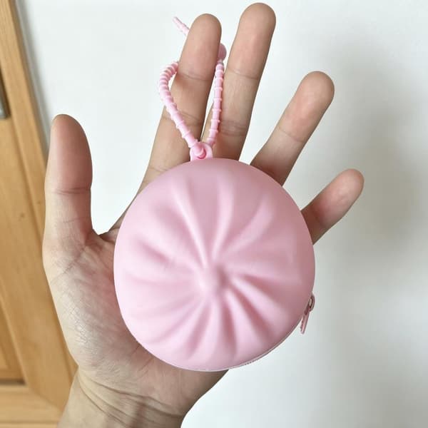 e Ångad Bulle Formad Plysch Myntväska Med Nyckelring Polyester Mi A1