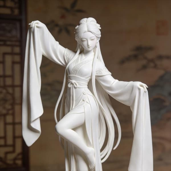 3D-printet vannermedanseskulptur Klassisk danserfigur White