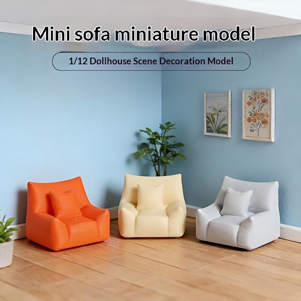 Miniature Simulation Sofa Model Dukkehus Stue Sofa Møbler A3