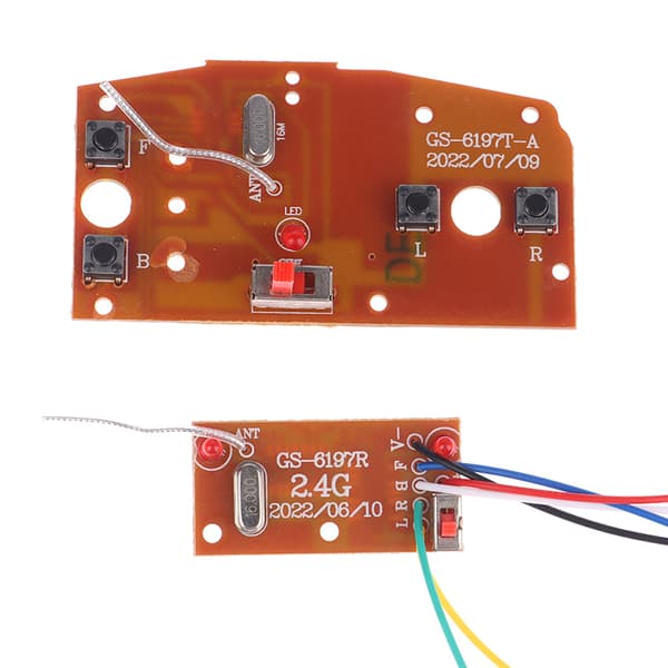 4CH RC bilfjernkontroll krets PCB sender og mottaker