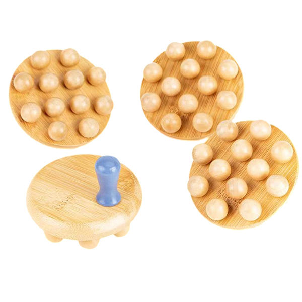 12 Beads Handheld Gua Sha Hierontaharja Puu vyötärö jalka Body
