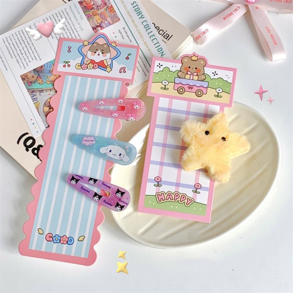 10 kpl hiustarvikkeita Display Paper Card Long Cardboard Barret 14