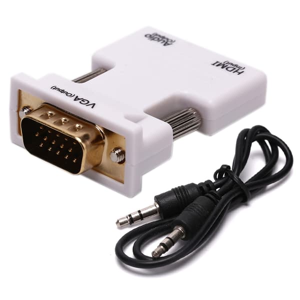 VGA til HDMI Adapter Full HD 1080P o Video Converter Bærbar PC T