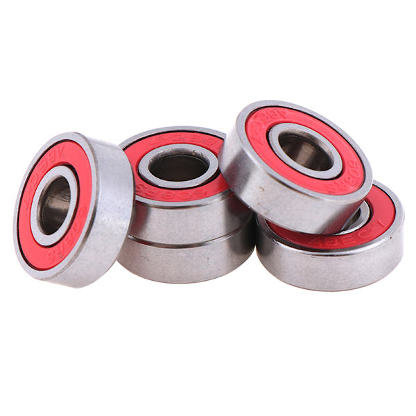 5 stk Rød ABEC-7 608RS Skateboard Rulleforseglede kuglelejer 8x