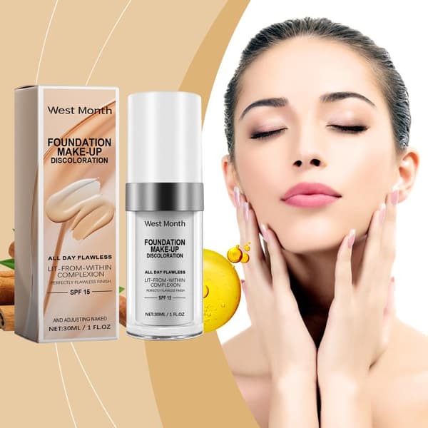 30ML Fargeendrende Foundation Langvarig Vanntett Oljekontroll
