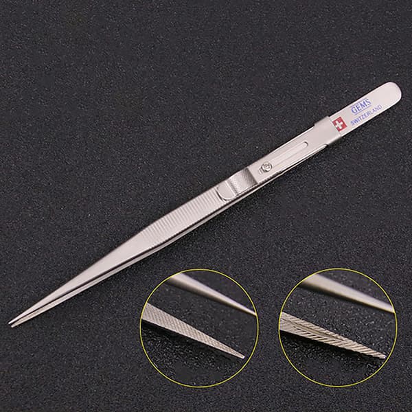 Smykker Pincet Concave Groove Diamond Rustfrit Stål Adjusta B