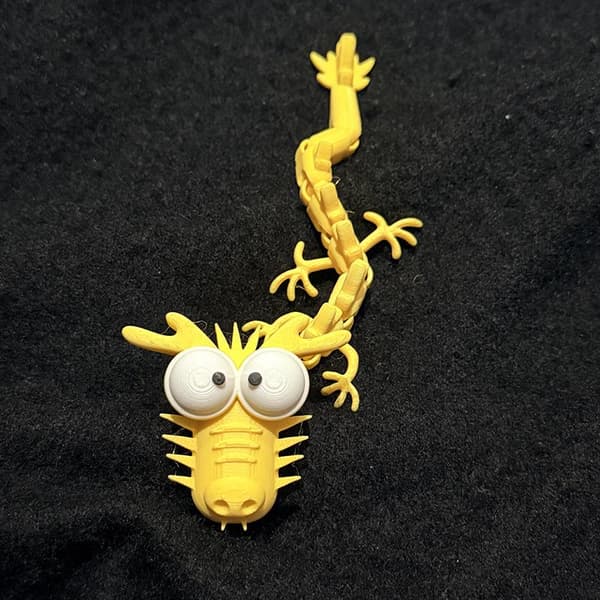 3D-printet dum drageskulptur, artikulerte håndverk A2