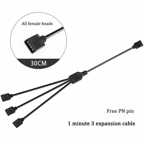 Tietokoneen emolevy RGB Split Synchronous Cable 12V 4-pin Exte A4