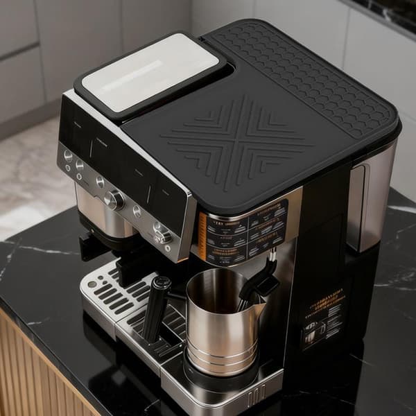 Til ES601 Kaffemaskine Toplåg Måtte Kaffe Top Beskyttelsespude Gray