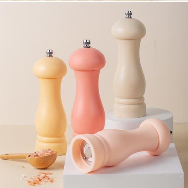 Salt- och pepparkvarn justerbar keramisk kvarn kökskock Light pink