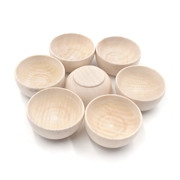 57 * 30 MM Smll målad träskål för barn DIY trähantverk 1pc