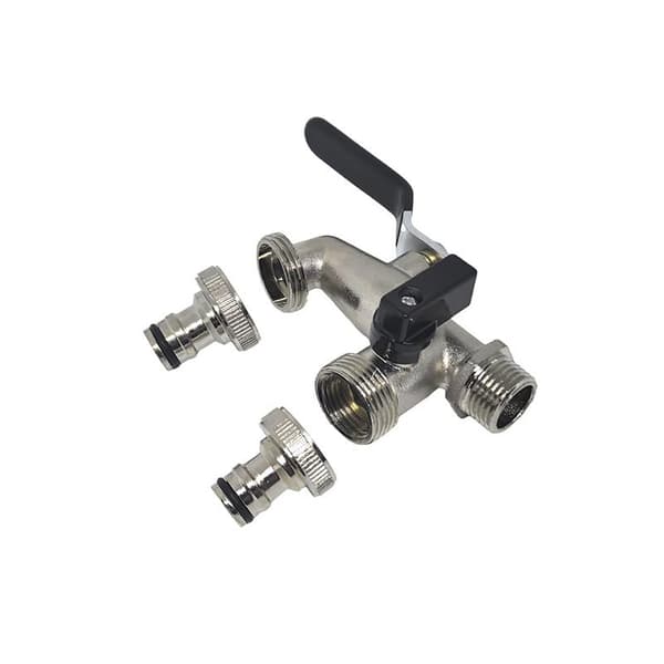 1 stk 1/2'' 3/4'' vannfordeler i sinklegering for kran