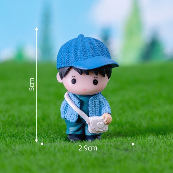 Mini Pojke Flicka Modell Figurer Hantverk Lovers Figurer Par Mini A2