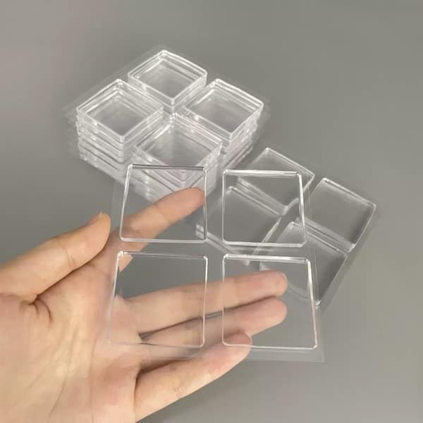 4st/Set Transparent Anti-vibrationsdämpande Matta Tvätt 4pcs