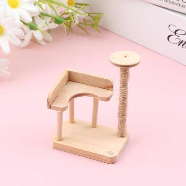1:12 Dukkehus Miniature Katte-klatrestativ kæledyrsmøbelmodel