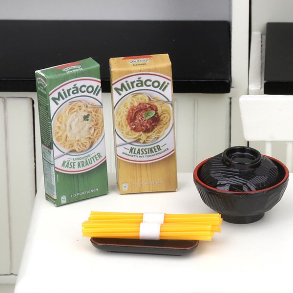 1/12 Dukkehus Miniature Spaghetti Simulation Mini Kitchenwar Green