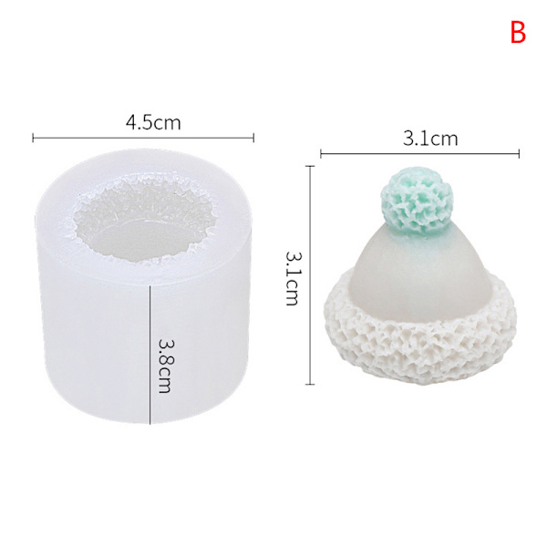 Christmas e Hat Shape Cake Silikone Form Fest Fondant Chocolat B