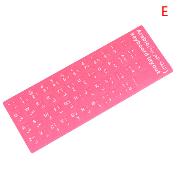 1 stk arabisk tastatur klistermærker Sprog bogstav Tastatur Cover til E