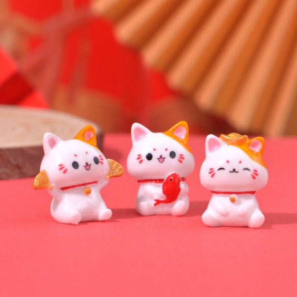 1kpl e New Year sarjakuva Lucky Cat Micro Landscape Hartsi Cat Micr C
