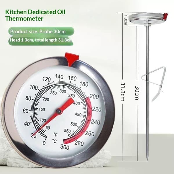 1 stk køkkentermometer sonde rustfrit ovn grill grill Te 20CM