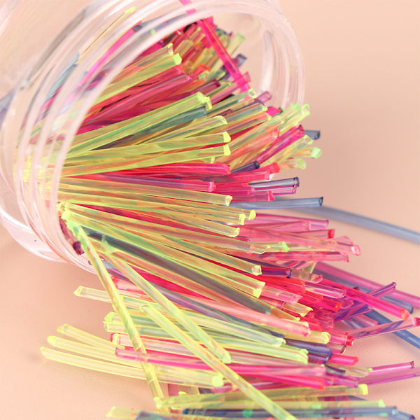 60 stk/200 stk Fargerike anti-allergi plast øredobber Anti-bl Mixed Flower 60pcs