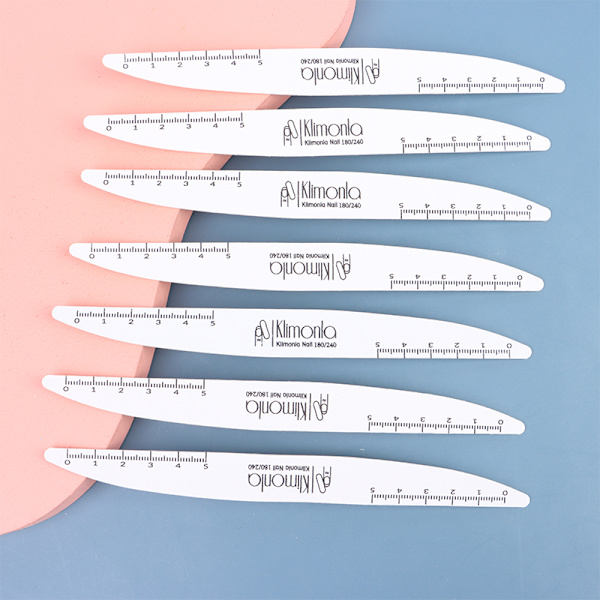 10st Professionella nagelfilar 100/180 vita sandpappersfilar Nai A