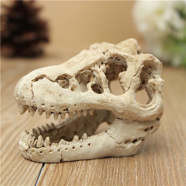Resin Crocodile Skull Terrarium Reptile Fish Tank Ornament Aqua