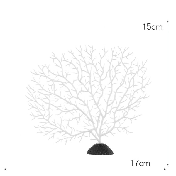 Treform Akvarium dekorasjon Innredning Sea Iron Tree Plast Cora Red