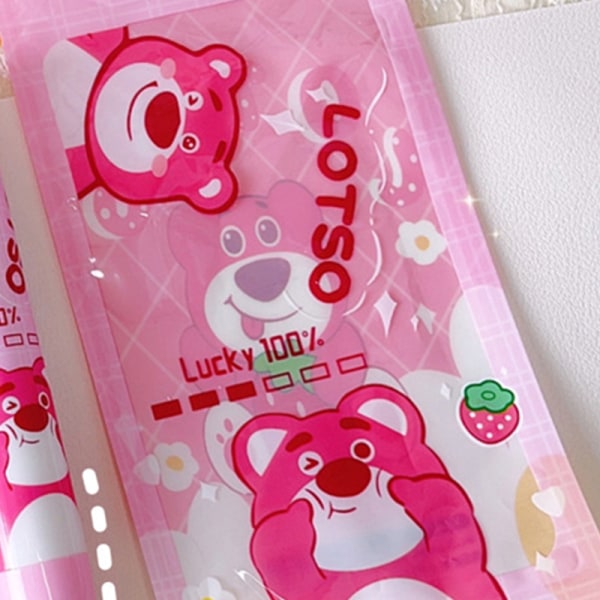 1Set Creative Kawaii Press Eraser Anime Strawberry Bear e Stude