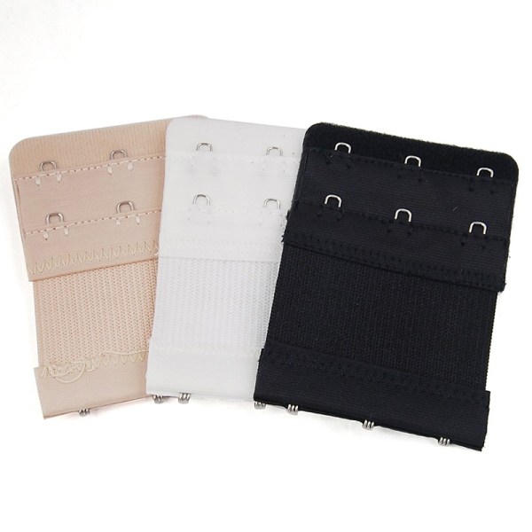 Bra Extender Extension Elastinen 2/3 koukku Clip On Strap Soft B White