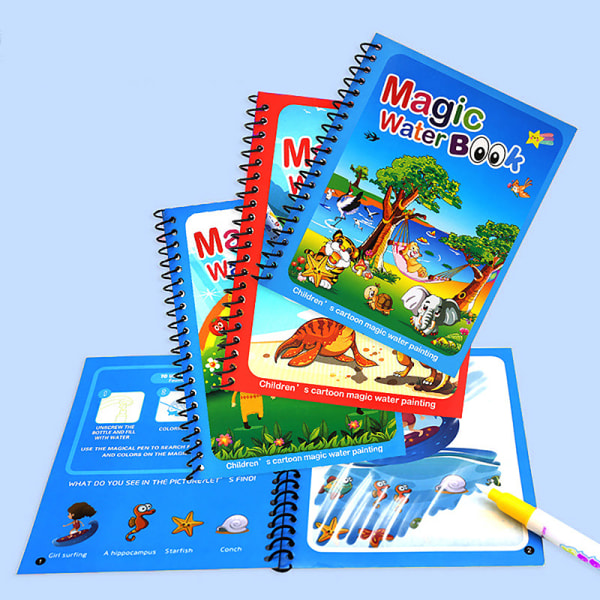 Vannfargebok DIY magiske tegnebøker Baby Early Educatio A2 Sea