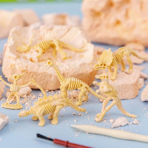 Fossiludgravningssæt – Udgrav og saml skeletter | 3D Dino Knogler A